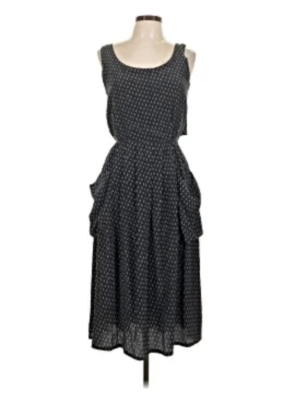 No. 6 store silk button up tie back sleeveless midi dress